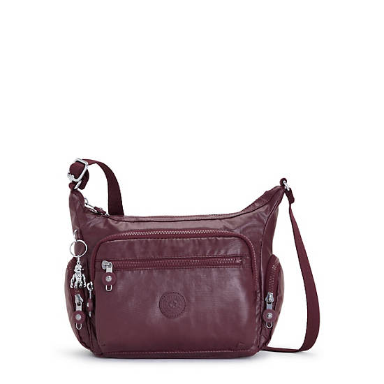 Kipling Gabbie Small Metallic Crossbody Taske Bordeaux | DK 1144BE